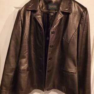 Vintage DAINER Womans Black Leather Jacket